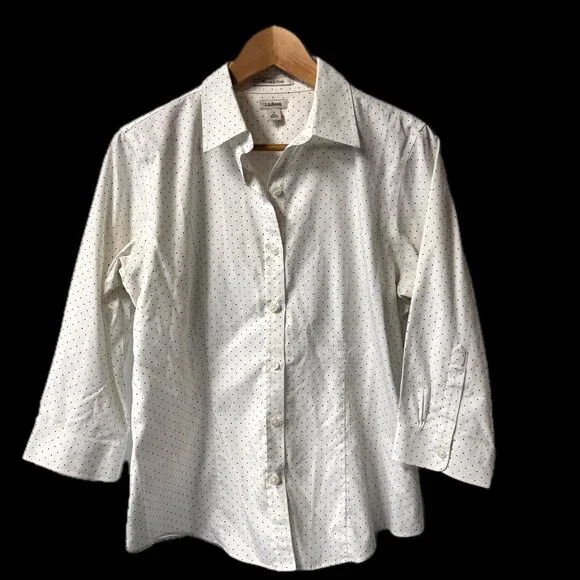 ll bean white dress shirt Men's White Button Down Shirts